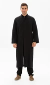 Şile Bezi İnce Erkek Namaz Cübbesi Yazlık Namazlık Pamuk Kumaş Cübbe Siyah Syh L Siyah thumbnail 1