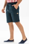 Gabardin Lastikli Erkek Şort Petrol Ptrl 2XL Petrol - 3