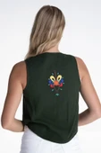 Nakışlı Şile Bezi Yazlık Yelek Yeşil Ysl S Yeşil - 2