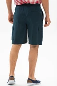 Gabardin Lastikli Erkek Şort Petrol Ptrl 2XL Petrol - 2