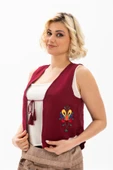 Nakışlı Şile Bezi Yazlık Yelek Bordo Brd S Bordo - 4