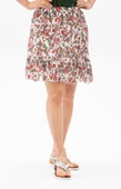 Buse Vual Kısa Yazlık Etek Tomurcuk Desen Beyaz 6165 2XL-3XL Beyaz - 4