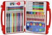 Fatih Boyama Çantası Pastel+Sulu+Kuru+Keçeli Kalem +10 Adet Boyama Kitabı - 2