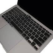 MacBook Air 13 Klavye Koruyucu A2337 A2179 Türkçe Baskılı US İngilizce Enter Ultra İnce Silikon - 1