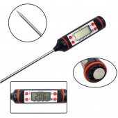 YEMEK SICAKLIK ISI ÖLÇER LCD DİJİTAL GIDA TERMOMETRE METAL PROPLU SICAKLIK ÖLÇER - 2