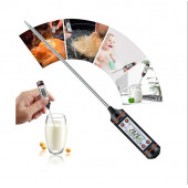 YEMEK SICAKLIK ISI ÖLÇER LCD DİJİTAL GIDA TERMOMETRE METAL PROPLU SICAKLIK ÖLÇER - 4