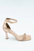 Bakır Taşlı Tek Bant Kadeh Topuklu Abiye Ayakkabı - Toffy thumbnail 2