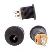 Adaptör Fişi - Dişi Yuvarlak Somunlu Şase 2.1 mm (IC-257) - 2