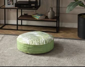 Yeşil Bitki ve Palmiye Desenli Puf Minderi, 60x60 cm, Balkon ve Teras için Uygun - 2