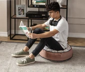 Yuvarlak Yer Minderi Puf, 60 x 60 cm - 3