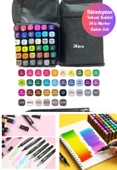 36 lı Çift Tatraflı Marker Kalem Seti Resim Mimari Ve Grafik Tasarım Kalemi Yüksek Kalite - 1
