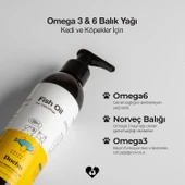 Docho Kedi ve Köpekler İçin Balık Yağı 200 ml ve Köpekler İçin Tüy Sağlığı Destekleyici Damla 50 ml Seti - 4