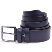 Dagoster DMK26-355 Lacivert 4 cm Suni Deri Erkek Kemer - 1