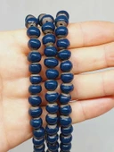 Lacivert Renk Sırlı Seramik Boncuk Dizi 8-9mm/29cm (54294) thumbnail 2