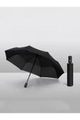 Umbrella  Umbrella Şemsiye Siyah Çizgili Tam Otomatik Rüzgarda Kırılmayan - 2