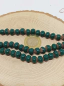 Yeşil Renk Sırlı Seramik Boncuk Dizi 8-9mm/29cm (54300) thumbnail 3