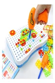 BabyLondy  BabyLondy Creative Mosaic Eğitici 3d Matkaplı Yaratıcı Tamir Seti Geometrik Puzzle Parçalı Çantalı - 1