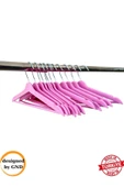 BabyLondy  BabyLondy 12 Adet dolap Içi Düzenleyici Çocuk Elbise Askısı Bebek Askısı Kıyafet Ve Elbise Askısı PEMBE - 3
