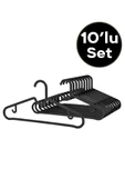 BabyLondy  BabyLondy Elbise Askısı Fular Askısı Gömlek Tişört Askısı Kırılmaz 30 Adet Set Siyah - 1