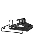 BabyLondy  BabyLondy Elbise Askısı Fular Askısı Gömlek Tişört Askısı Kırılmaz 30 Adet Set Siyah - 3