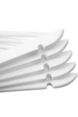 BabyLondy  BabyLondy 12 Adet - Ahşap Görünümlü Plastik Kıyafet Ve Elbise Askısı Beyaz Designedbygnd - 4
