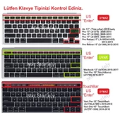 Laptop Macbook Pro Klavye Koruyucu (US to TR) 13inç A1708 -13inç A1534 ile Uyumlu Ombre - 2