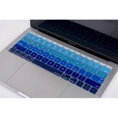 MacBook Klavye Koruyucu A1708 A1534 Amerikan İngilizce Ultra İnce Silikon Ombre - 8