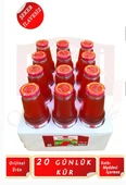 Kayseri Pazarı Gilaburu Suyu Nektarı 20 Gün Kullanım 1000 ml 12 Adet Cam Şişe Şeker Ilavesiz - 1