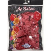 12" As Metalik Balon Kırmızı - 1