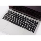 MacBook Pro Klavye Koruyucu 13inç A1708 ve 12 A1534 US İngilizce-Türkçe Q Baskılı İnce Silikon - 4