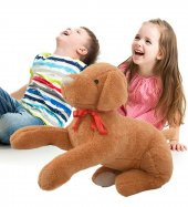 Peluş Yumuşacık Sevimli Köpek, Uyku ve Oyun Arkadaşı - 80 cm thumbnail 7