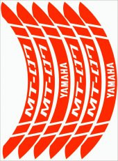 Yamaha MT 07 Jant Şeridi Yeni Model Kırmızı - 2