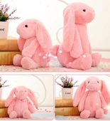 HEDİYELİ- Uyku Arkadaşım Uzun Kulak Bunny Peluş Tavşan 65 cm thumbnail 11