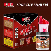 Bulk Nutrition Whey Protein Tozu 70 Şase 2100 gr 3 Mix - Kreatin (Creatine) 60 Servis - 1
