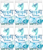 Gillette Simply Venus 2 Kullan At Kadın Tıraş Bıçağı 24 Lü Set (6PK*4) - 1