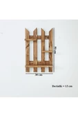 Ahşap Duvar Rafı Çit Anahtarlık - 3