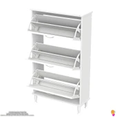 Modilayn VARBİ Kapı Önü 72 x 127 x 25,5 cm’ lik 3 Düşer Kapak 6 Göz Raf Bölmeli Ayakkabılık - 8