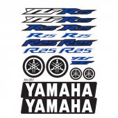Yamaha YZF R25 Sticker Yazı Seti Mavi - 1