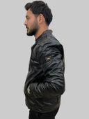 Erkek Motorcu Siyah Deri Mont&Ceket - 9