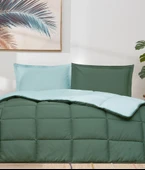 Özdilek %100 Pamuk (Çarşafı Lastikli) Çift Kişilik Yatak Seti-Colourist Zümrüt Yeşili - 1