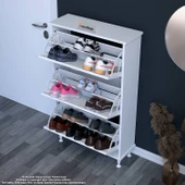 Modilayn VARBİ Kapı Önü 72x127 x26 cm’ lik 3 Düşer Kapak 6 Göz Raf Bölmeli Ayakkabılık thumbnail 4