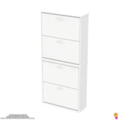 Modilayn UMAY' 2 Li Asma Antre Hol 72 x 148 x 25,5 cm’ lik 4 Düşer Kapak 8 Bölmeli Ayakkabılık - 4