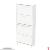 Modilayn UMAY' 2 Li Kapı Önü 72 x 168 x 25,5 cm’ lik 4 Düşer Kapak 8 Göz Bölmeli Ayakkabılık - 6