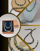 Galaksi Serisi Afrika Turkuaz Taşı Kolye & Bileklik Seti thumbnail 1