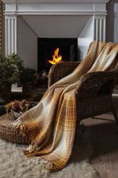 İSTANBUL HOME CASUAL ÇİFT KİŞİLİK BATTANİYE SNOWLY WİNTER HARDAL - 2
