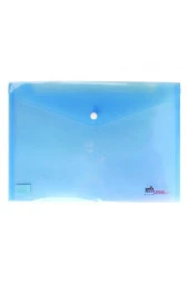 Umix Çıtçıtlı Şeffaf Zarf Dosya Mavi Eco (12 Li Paket) - 1