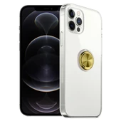 FitCase iPhone 12 / 12 Pro Kılıf Gross Ring Şeffaf Arka Kapak - 2