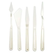 Rich Spatula Plastik 5 Li Set Beyaz 11248 - 2