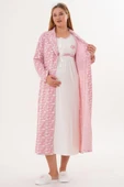 Mecit 6101 Bayan Hamile Lohusa Pembe Sabahlık Gecelik Takımı thumbnail 7
