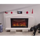 Alaz Efekt 1800W 95cm Ses Efektli Dekoratif Elektrikli Şömine - 4